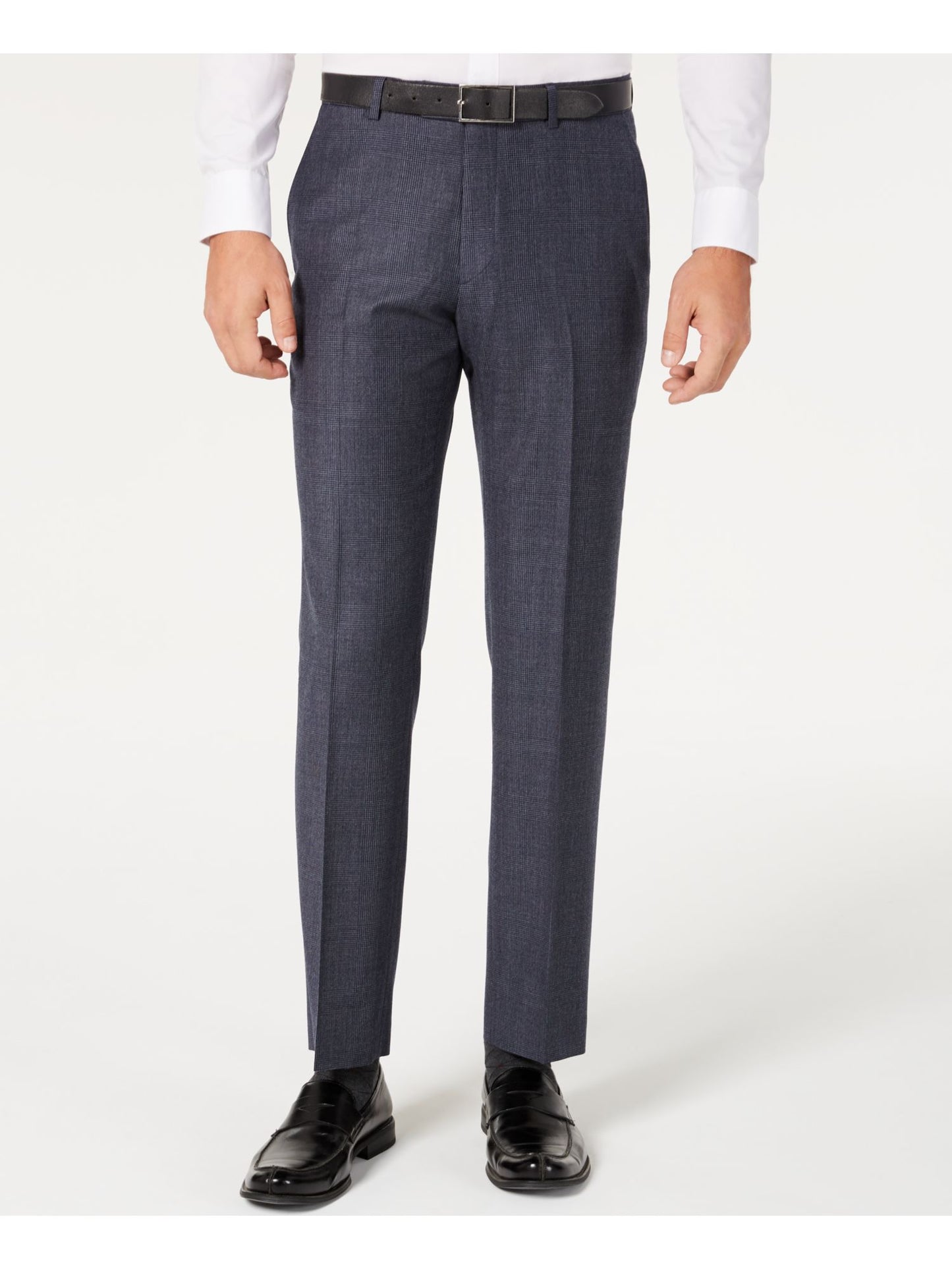 Tommy Hilfiger Men's Tyler Modern Fit Plaid Dress Pants Blue Size 32X32