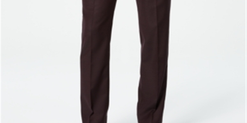 Calvin Klein Men's Jerome Slim Fit Wool Dress Pants Brown Size 32X32
