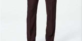 Calvin Klein Men's Jerome Slim Fit Wool Dress Pants Brown Size 32X32
