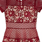 Us Angels Girls' Floral Lace Paneled Dress  Red Size 16