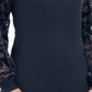 INC International Concepts Women's Velvet Burnout Sleeve Sweater Blue Size -XS