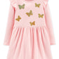 Carter's Toddler Girls Sequin-Butterflies Jersey Dress Pink Size 5T