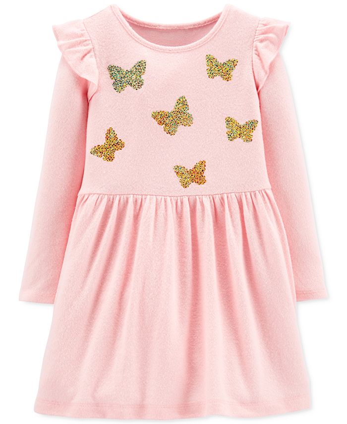 Carter's Toddler Girls Sequin-Butterflies Jersey Dress Pink Size 5T
