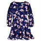 Us Angels Girl's Floral Peekaboo Sleeve Dress Blue Size 16