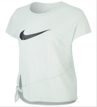 Nike Women's Dri fit Logo Side Tie Training Top -Green Size XL