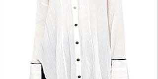 Free People Women's Amore Piped Tunic White Size Large