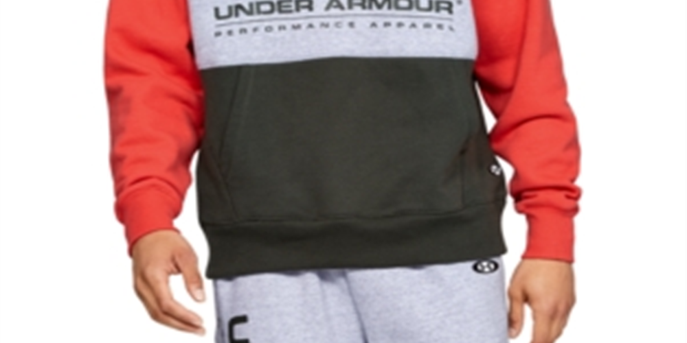 Under Armour Men's Sweatshirts and Hoodies Martian Performance Originators Fleece Logo Hoodie Red Size Medium
