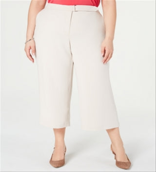 Alfani Women's Plus Wide Leg Cropped Culottes Brown Size Petite Small