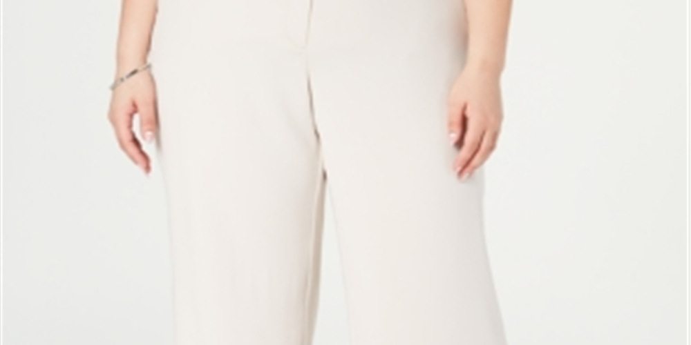 Alfani Women's Plus Wide Leg Cropped Culottes Brown Size Petite Small