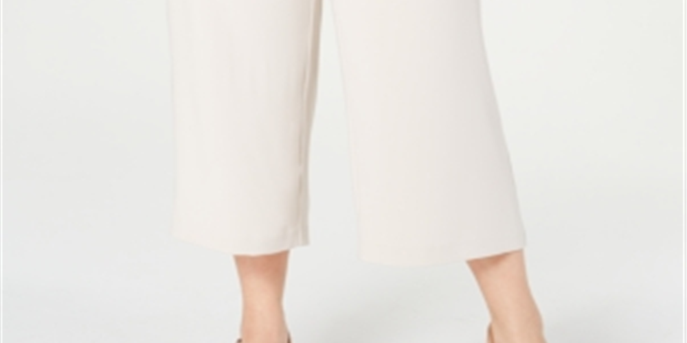 Alfani Women's Plus Wide Leg Cropped Culottes Brown Size Petite Small