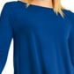 Alfani Women's Solid Swing Top Blue Size Petite S/M