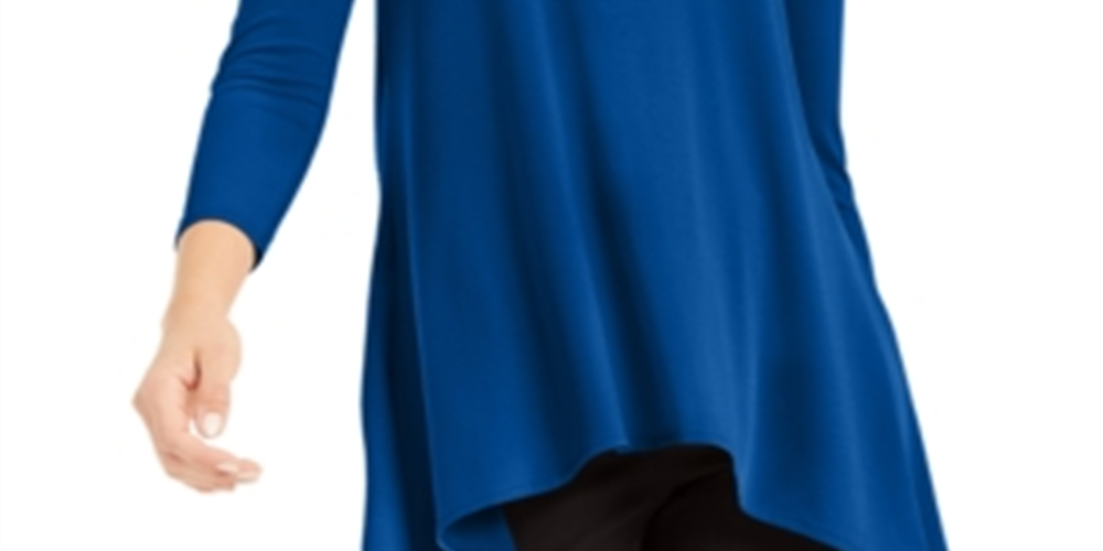 Alfani Women's Solid Swing Top Blue Size Petite S/M
