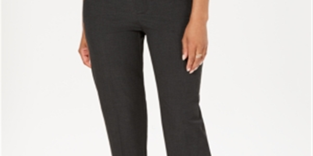 Charter Club Women's Slim Fit Ankle Pants Gray Size 16