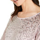 INC International Concepts Women's Sequin Trim Top -Pink Size X-Small