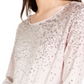 INC International Concepts Women's Sequin Trim Top -Pink Size X-Small