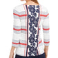 Charter Club Women's Mixed Print Top White Size Petite S/M