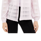 Alfani Women's Illusion Plaid Cardigan Purple Size Petite S/M