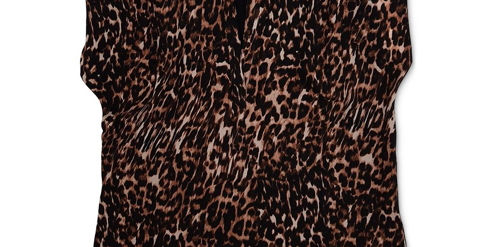 INC International Concepts Women's V Neck Dolman Top Brown Size XXL