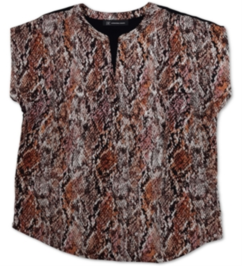 INC International Concepts Women's V Neck Dolman Top Brown Size XXL