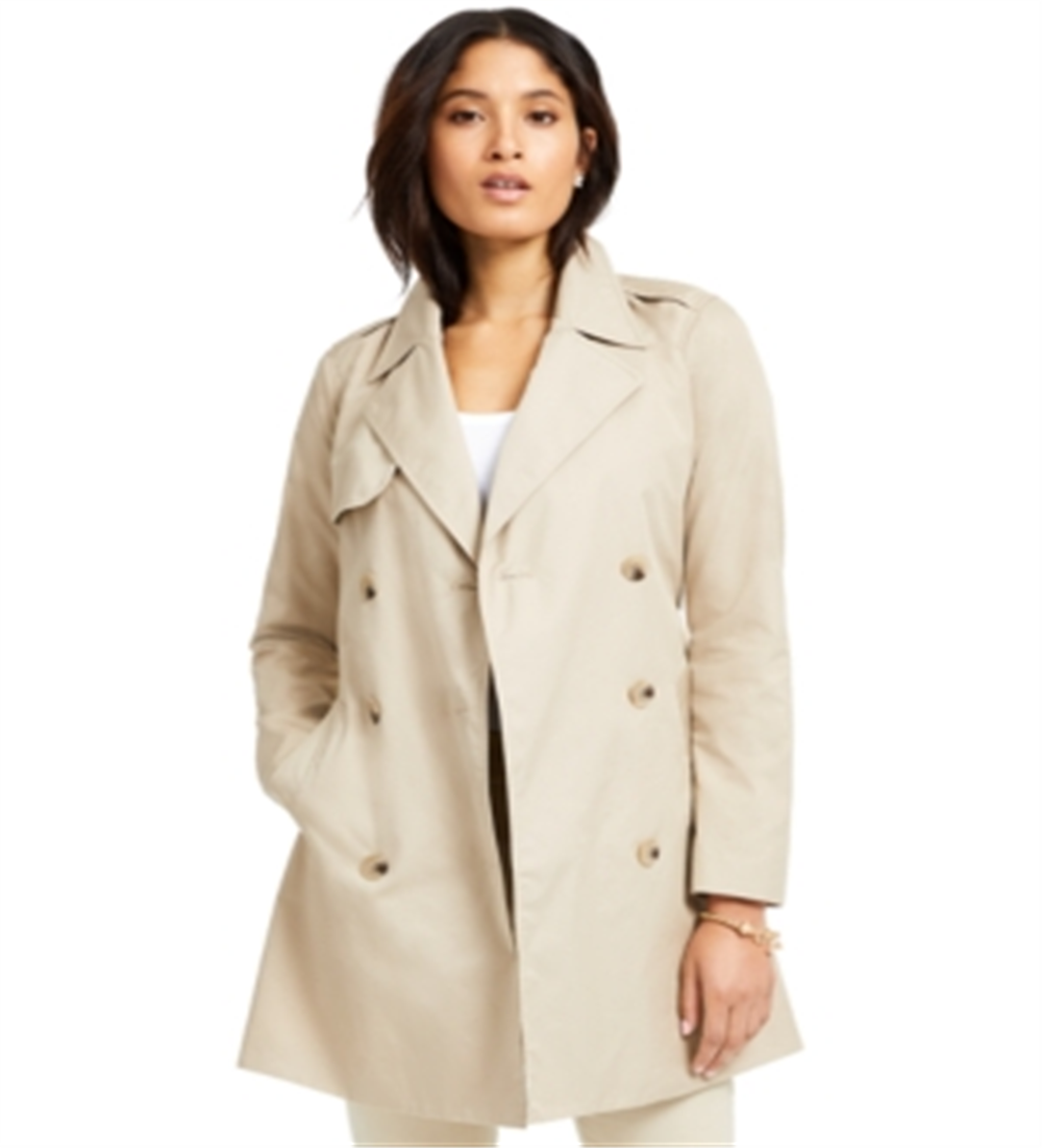 Charter Club Women's Classic Trench Coat Tan Size Petite S/M