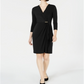 Charter Club Women's  Hardware Faux-Wrap Dress  Black Size XL