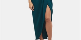 XSCAPE Women's Solid Gown Dress Green Size 12