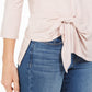 Style & Co Women's Tie Front Top Pink Size X-Large