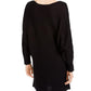 American Rag Juniors' Lace-up Tunic Sweater   Black Size Large