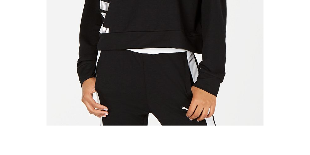 Puma Women's Modern Sport Logo Sweatshirt Black Size M