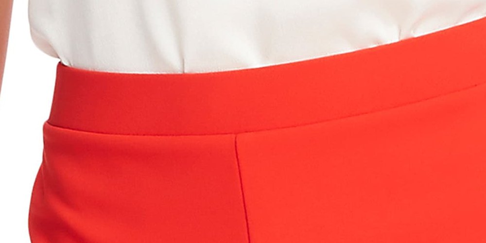 Vince Camuto Women's Side Slit Ponte Knit Pants Orange Size 8