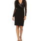 Adrianna Papell Women's Tuxedo Sheath Dress Black Size 16
