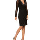 Adrianna Papell Women's Tuxedo Sheath Dress Black Size 16
