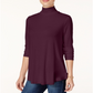 JM Collection Women's Turtleneck Top Red Size X-Small