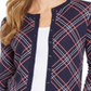 Charter Club Women's Plaid Cardigan Sweater Blue Size -XL