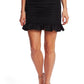 CeCe Women's Solid Mini Ruffled Skirt Black Size 12