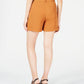 Bar III Women's  Crepe Belted Shorts Brown Size 6