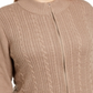 Karen Scott Women's Plus Cable Knit Cardigan Sweater Brown Size -1X