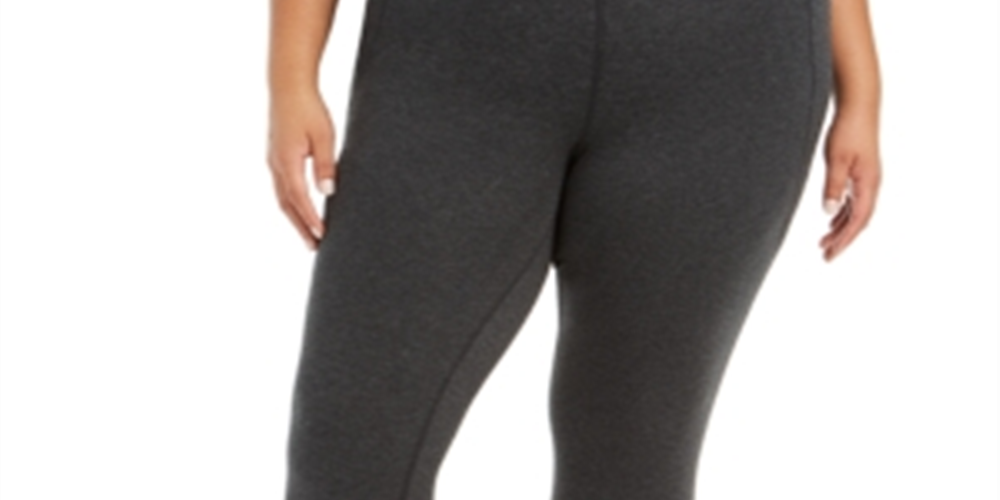 Calvin Klein Women's Performance Keyhole Hem Leggings Gray Size -2X