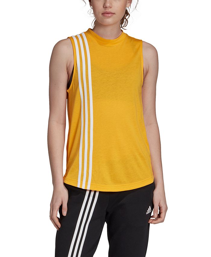 Adidas Women's Workout Training Tank Top Yellow Size L