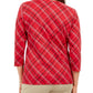 Karen Scott Women's Petite Plaid Top Red Size Petite XL