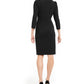 Calvin Klein Women's 3/4 Sleeve Knee Length Sheath Dress Black Size 10 P