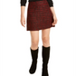 Maison Jules Women's Metallic Tweed Mini Skirt Red Size 8