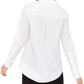 Alfani Women's Notch Collar Button Down Top White Size Medium