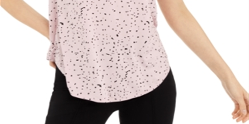 Alfani Women's Printed T-Shirt Pink Size Large