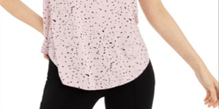 Alfani Women's Printed T-Shirt Pink Size Large