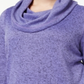 Ideology Women's Solid Long Sleeve Cowl Neck Trapeze Sweater Purple Size 2X