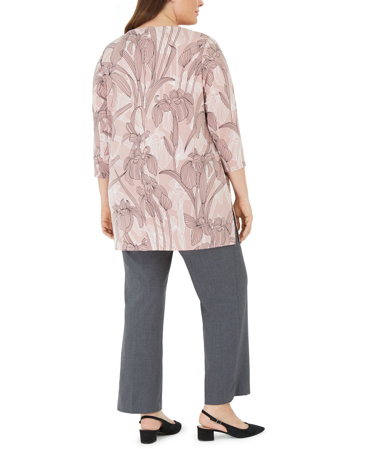 Alfani Women's Plus Floral Print Tunic Pink Size 3X
