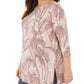 Alfani Women's Plus Floral Print Tunic Pink Size 3X