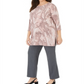 Alfani Women's Plus Floral Print Tunic Pink Size 3X