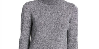 Calvin Klein Women's Long Sleeve Turtle Neck Sweater Gray Size X-Large
